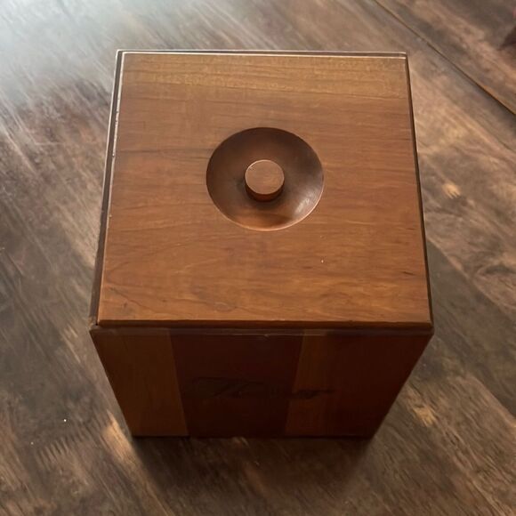 Vintage Hard Wood Set of (3) Kitchen Canisters - Picture 14 of 16